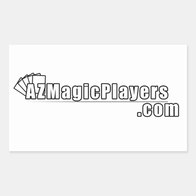 Rectangulaire Sticker AZMagicPlayers.com (Devant)