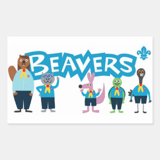 Rectangulaire Sticker Beaver Scouts