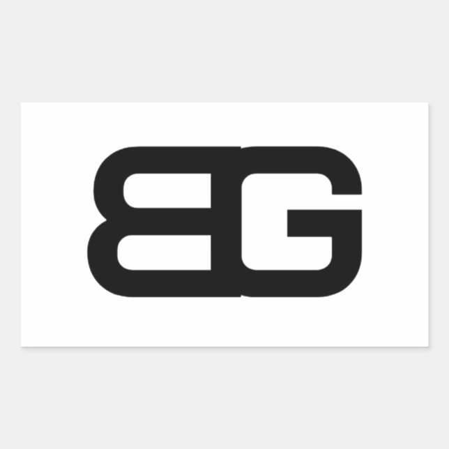 Rectangulaire Sticker BG (Devant)