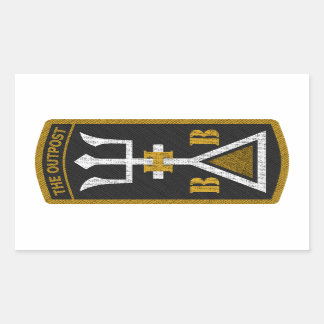 Rectangulaire Sticker : Blanc / OP-BHB