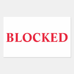 Rectangulaire Sticker bloqué