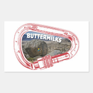 Rectangulaire Sticker Carabiner Escalade de papillons