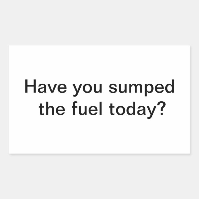 Rectangulaire Sticker carburant (Devant)