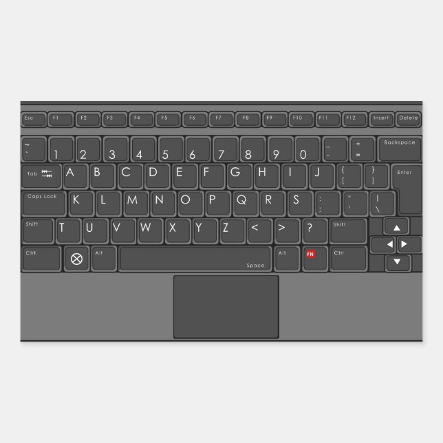 Rectangulaire Sticker clavier ABC (Devant)