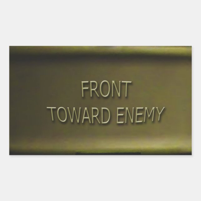 Rectangulaire Sticker Claymore Mine Mk II Front vers l'ennemi (Devant)