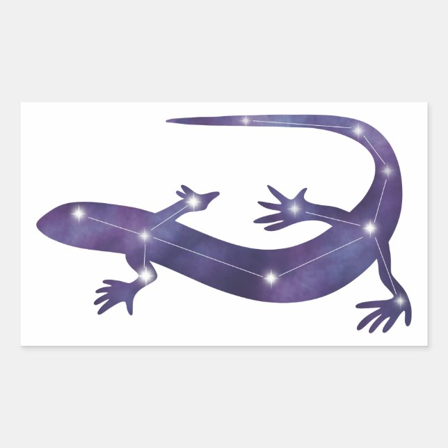Rectangulaire Sticker Constellation Gecko (Devant)