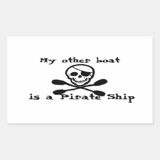 Rectangulaire Sticker de bateau pirate Kayak Paddle