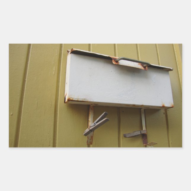 Rectangulaire Sticker de boîte aux lettres (Devant)