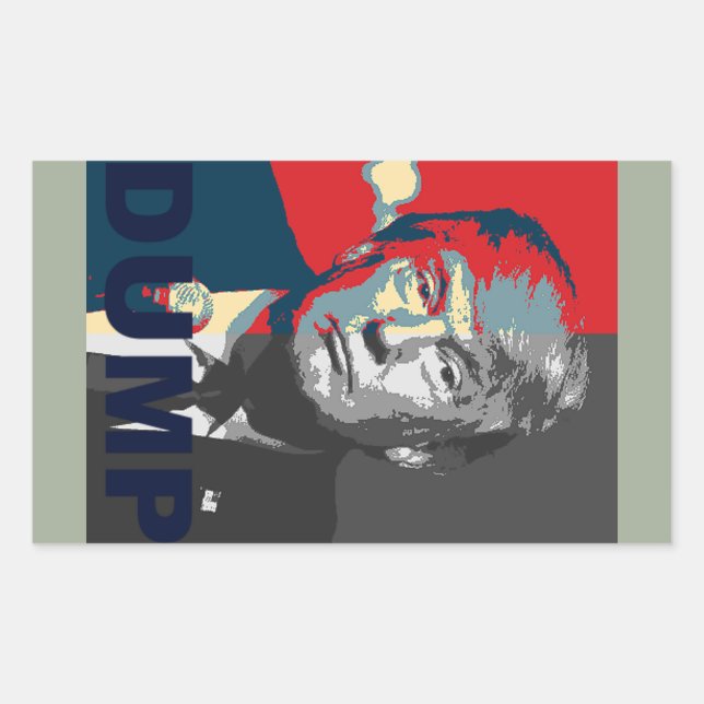 Rectangulaire Sticker de campagne Trump | Anti Donald Trump (Devant)