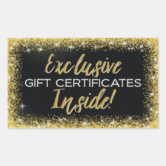 Rectangulaire Sticker de certificat cadeau - Événements