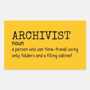 Rectangulaire Sticker de définition amusant de l'archiviste