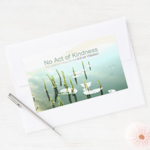 Rectangulaire Sticker de devis inspirationnel Aesop "Kindness"