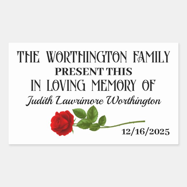 Rectangulaire Sticker de don (Devant)