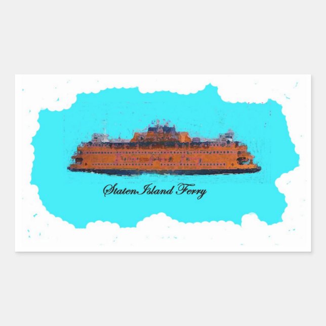 Rectangulaire Sticker de ferry de Staten Island (Devant)