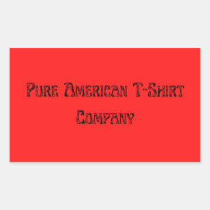 Rectangulaire Sticker de la compagnie américaine Pure T-Shirt