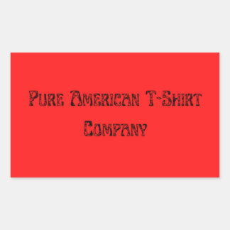 Rectangulaire Sticker de la compagnie américaine Pure T-Shirt
