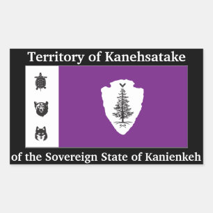 Rectangulaire Sticker de la République de Kanienkeh (nation moha