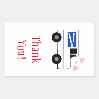 Rectangulaire Sticker de Merci du travailleur postal