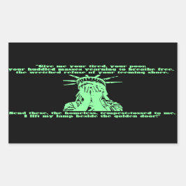 Rectangulaire Sticker de Pleure Liberty