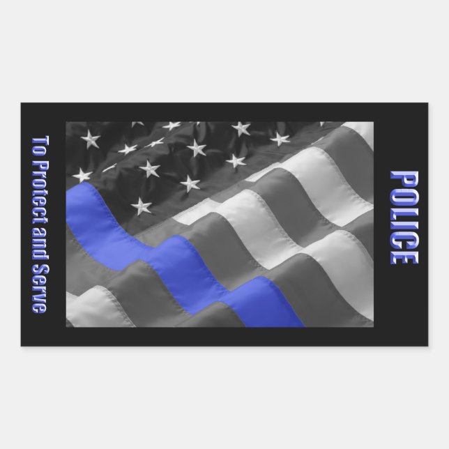 Rectangulaire Sticker de police (Devant)