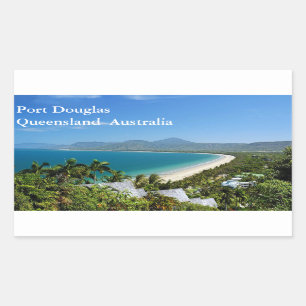 Rectangulaire Sticker de Port Douglas