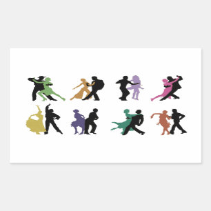 Rectangulaire Sticker des danseurs