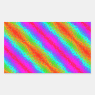 Rectangulaire Sticker Diagonal Glow Rainbow