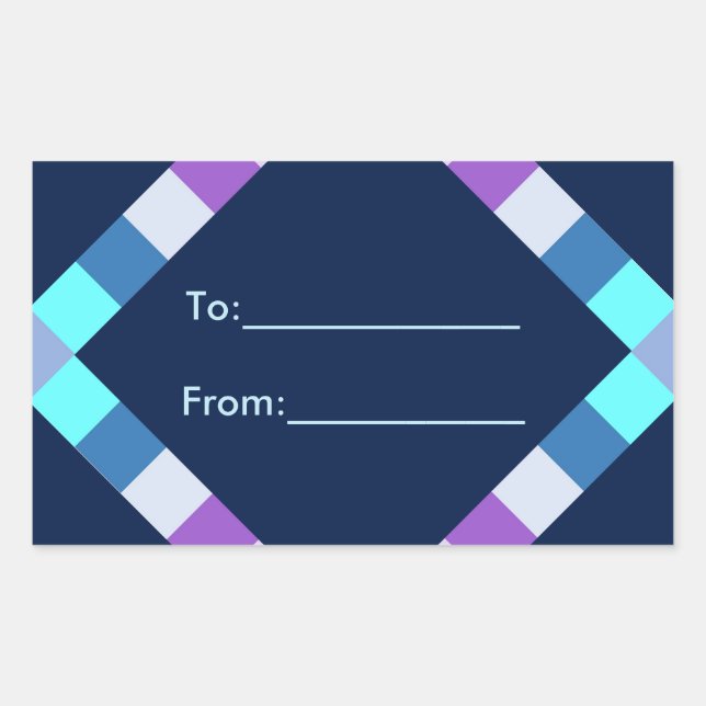 Rectangulaire Sticker Diamond (Devant)