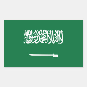 Rectangulaire Sticker Drapeau Arabie Saoudite
