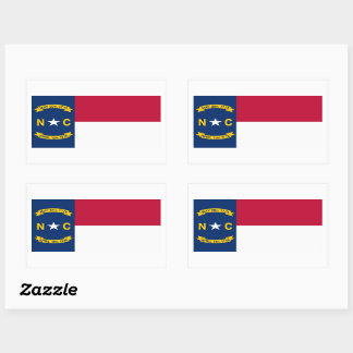 Rectangulaire Sticker Drapeau Caroline du Nord