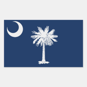 Rectangulaire Sticker Drapeau de l'État de Caroline du Sud