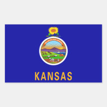 Sticker Drapeau de l'État du Kansas