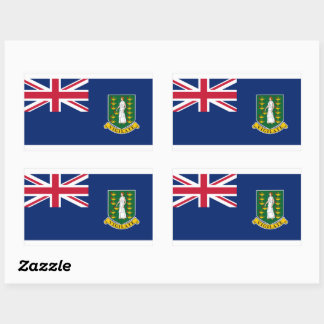 Rectangulaire Sticker Drapeau des Îles Vierges britanniques BVI