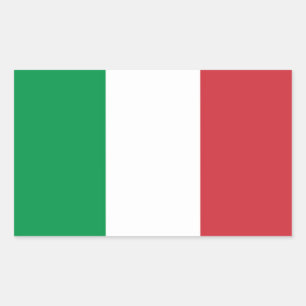 Rectangulaire Sticker "drapeau italien".