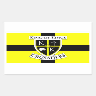 Rectangulaire Sticker Drapeau Roi des Rois Croisés