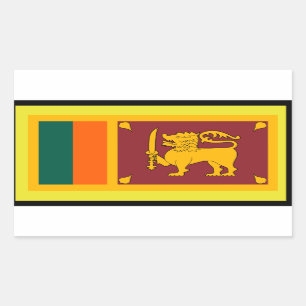 Rectangulaire Sticker Drapeau Sri Lanka