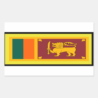 Rectangulaire Sticker Drapeau Sri Lanka