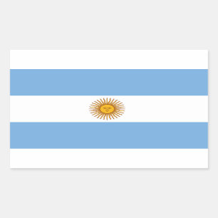 Rectangulaire Sticker du drapeau argentin