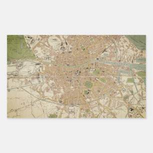 Rectangulaire Sticker Dublin Map