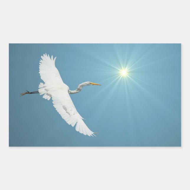 Rectangulaire Sticker Egret 1 (Devant)