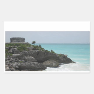 Rectangulaire Sticker en caoutchouc Tulum
