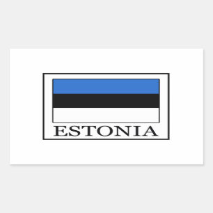 Rectangulaire sticker estonien