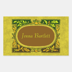 Rectangulaire Sticker Ex Libris Cartouche