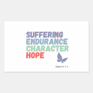 Rectangulaire Sticker Hope de personnage endurcissant