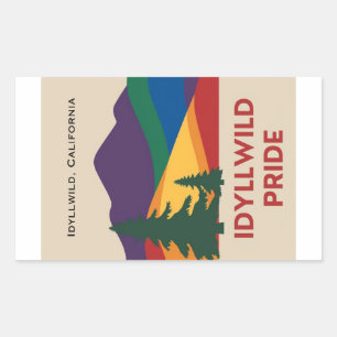 Rectangulaire Sticker Idyllwild Pride