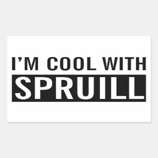 Rectangulaire Sticker "I'm Cool With Spruill"