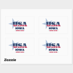Rectangulaire Sticker Iowa My Home State