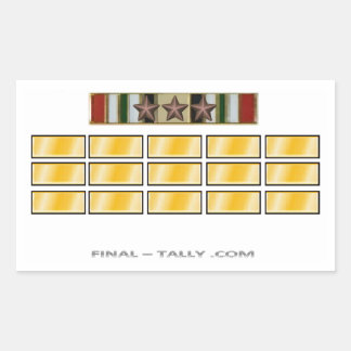 Rectangulaire Sticker Iraq 15 mois avec 3 Star de campagne