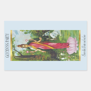 Rectangulaire Sticker Lakshmi Save-the-Date
