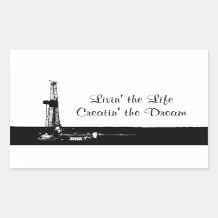 Rectangulaire Sticker "Livin' the Life"